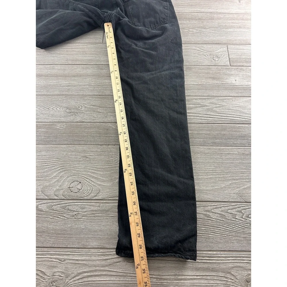 Polo Ralph Lauren Mens Straight Leg Jeans Faded Black Distressed 35x31 Vintage_7